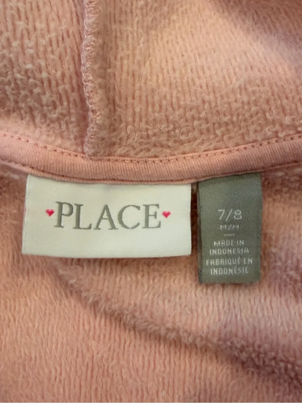 The Children’s Place Pink Zip Hoodie with Glitter Heart
